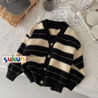 Áo khoác len trẻ em hàng Quảng Châu - Áo cardigan bé trai bé gái Kunkids