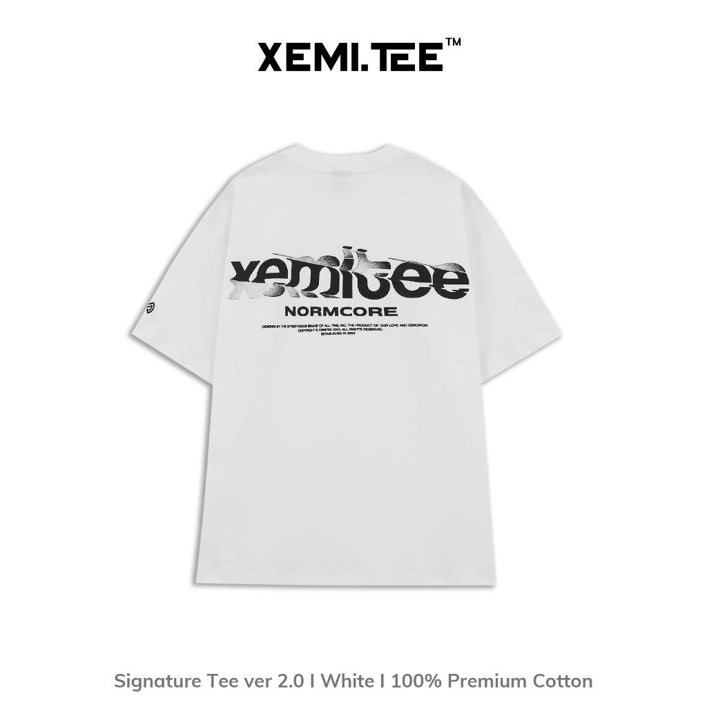 Áo thun local brand Xemi.tee form unisex dòng Signature Tee ver 2.0 giá rẻ màu trắng
