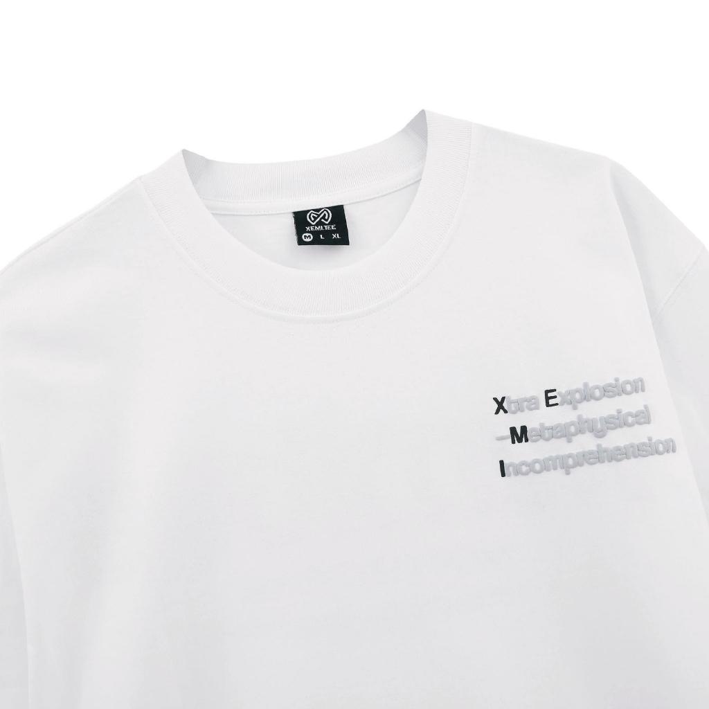 Áo thun local brand Xemi.tee form unisex dòng Signature Tee ver 2.0 giá rẻ màu trắng