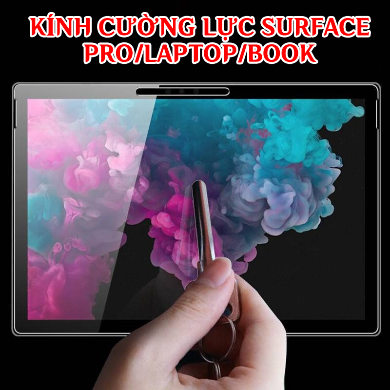 Kính cường lực Microsoft Surface Pro 4, 5, 6, 7, 8, 9, X 12.3 inch và 13 inch chống trầy xước, bảo vệ mànhình