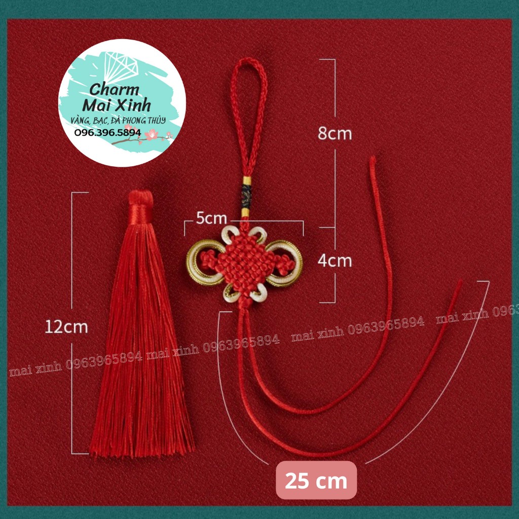 Lẻ Đầu - Đuôi Tua Rua Kim Tuyến Thắt Nút - Làm Khánh Treo Xe Ô Tô Phụ Kiện Phong Thuỷ - Quà Tặng May Mắn
