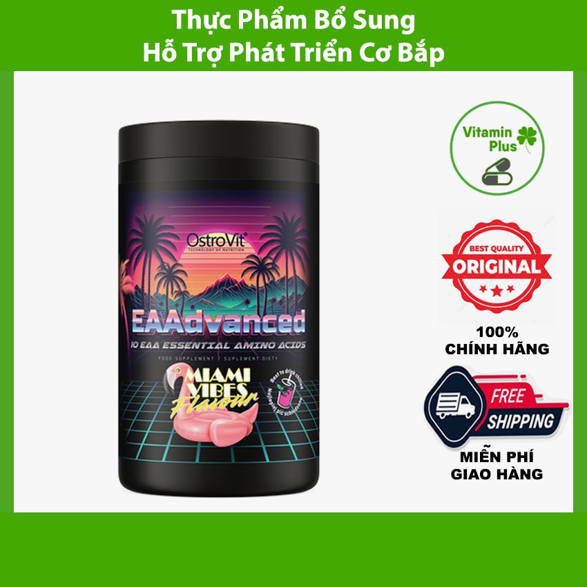 Thực Phẩm Bổ Sung OSTROVIT EAAdvanced Miami Vibes (45 servings) - Hỗ Trợ Phục Hồi và Phát Triển Cơ B