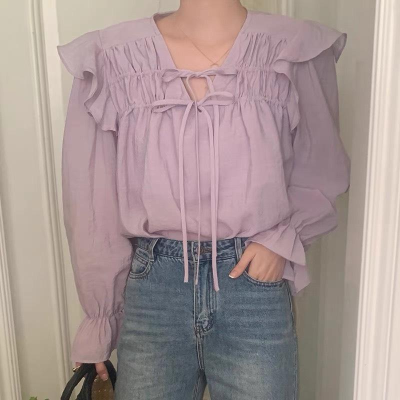 Áo sơ mi nữ hàn quốc trẻ trung kiểu dáng màu thu nhẹ nhàng xinh xắn LAMO-B1186