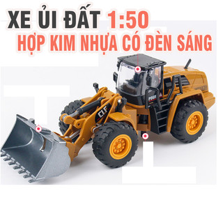 Xe xúc đất đồ chơi trẻ em bằng hợp kim và nhựa xe mô hình tỉ lệ 1:50
