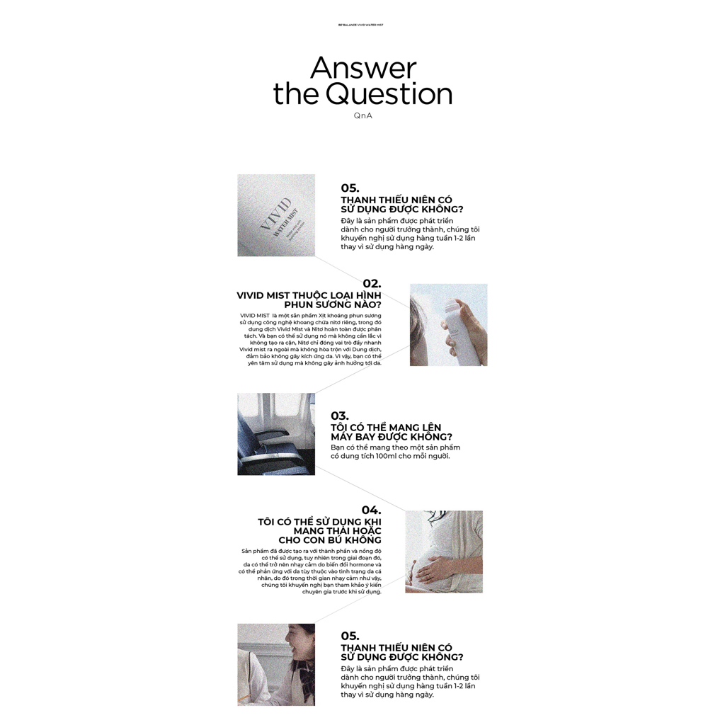 Xịt Khoáng Nano Làm Dịu Da Be'Balance Vivid Walter Mist