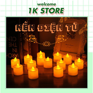 Nến đèn điện tử, nến điện tử chất liệu nhựa, đèn led hình chiếc nến xinh xắn nhỏ gọn, dùng trang trí, đèn vàng