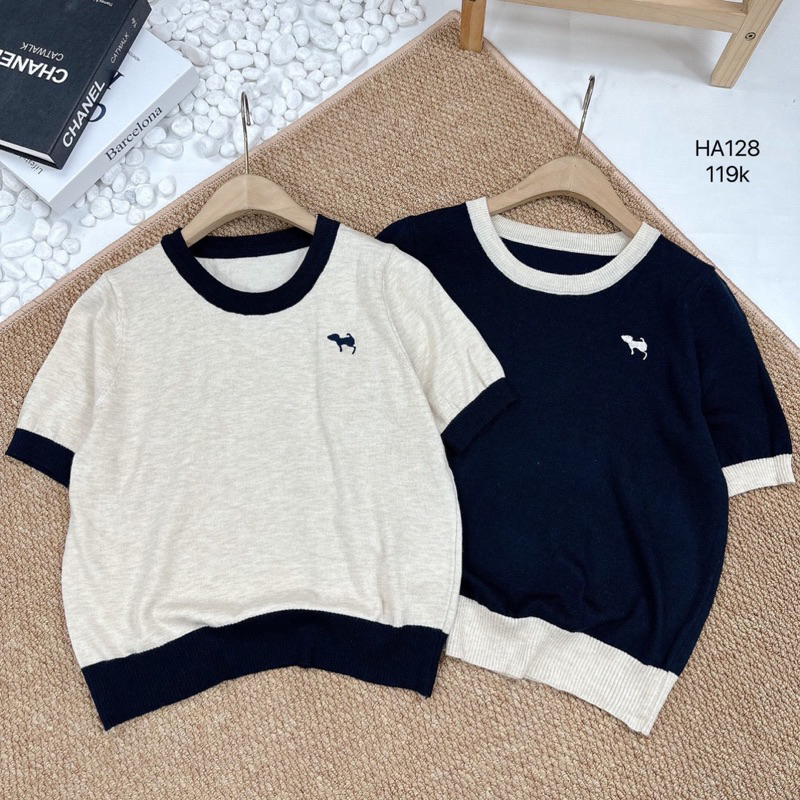 HA128 Áo Mongtoghi Cổ Tròn Viền Màu BOCONGANH