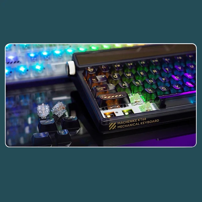 Bàn Phím Cơ Machenike KT68 Pro | Màn Hình LED Full | Núm Xoay