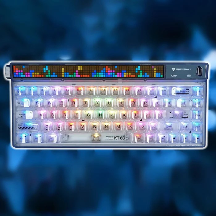 Bàn Phím Cơ Machenike KT68 Pro | Màn Hình LED Full | Núm Xoay