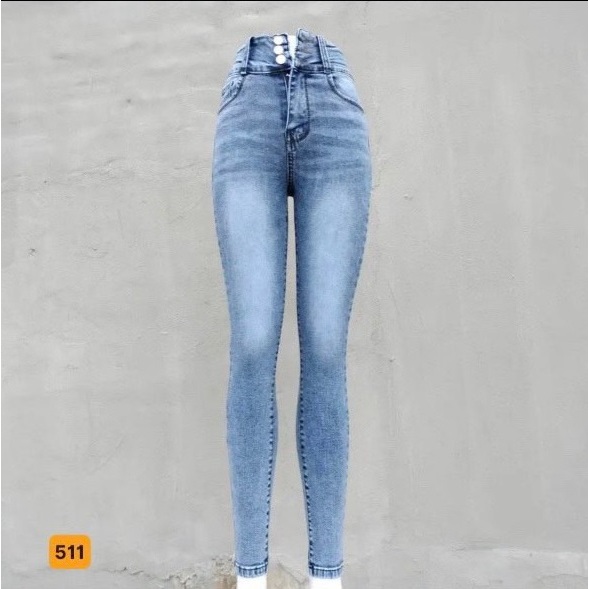 Quần jean nữ rách lưng cao skinny ôm dáng, quần bò nữ đẹp chất jeans co giãn  thời trang A-T Fashion - MQ700