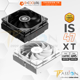 Tản nhiệt khí CPU ID-Cooling IS-47-XT BLACK / WHITE -Chính hãng, PWM, super slim low-profile, thích hợp HTPC, ITX và SFF