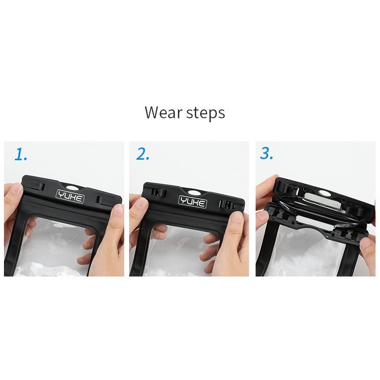 Túi chống nước điện thoại di động khóa chắc chắn có dây đeo tiện lợi