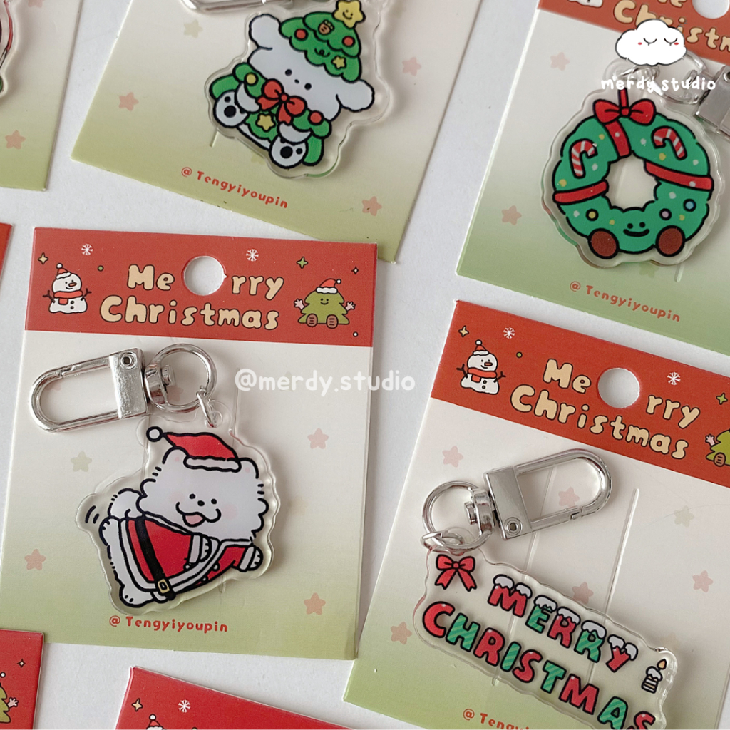 Móc khoá acrylic Noel Giáng Sinh Merry Christmas