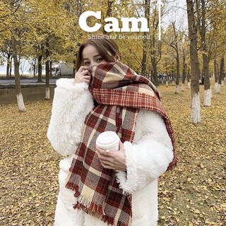 Khăn len quàng cổ nam nữ quà tặng noel tất đỏ Christmas giáng sinh , khăn len đôi quàng cổ khăn choàng khăn kẻ caro Hàn