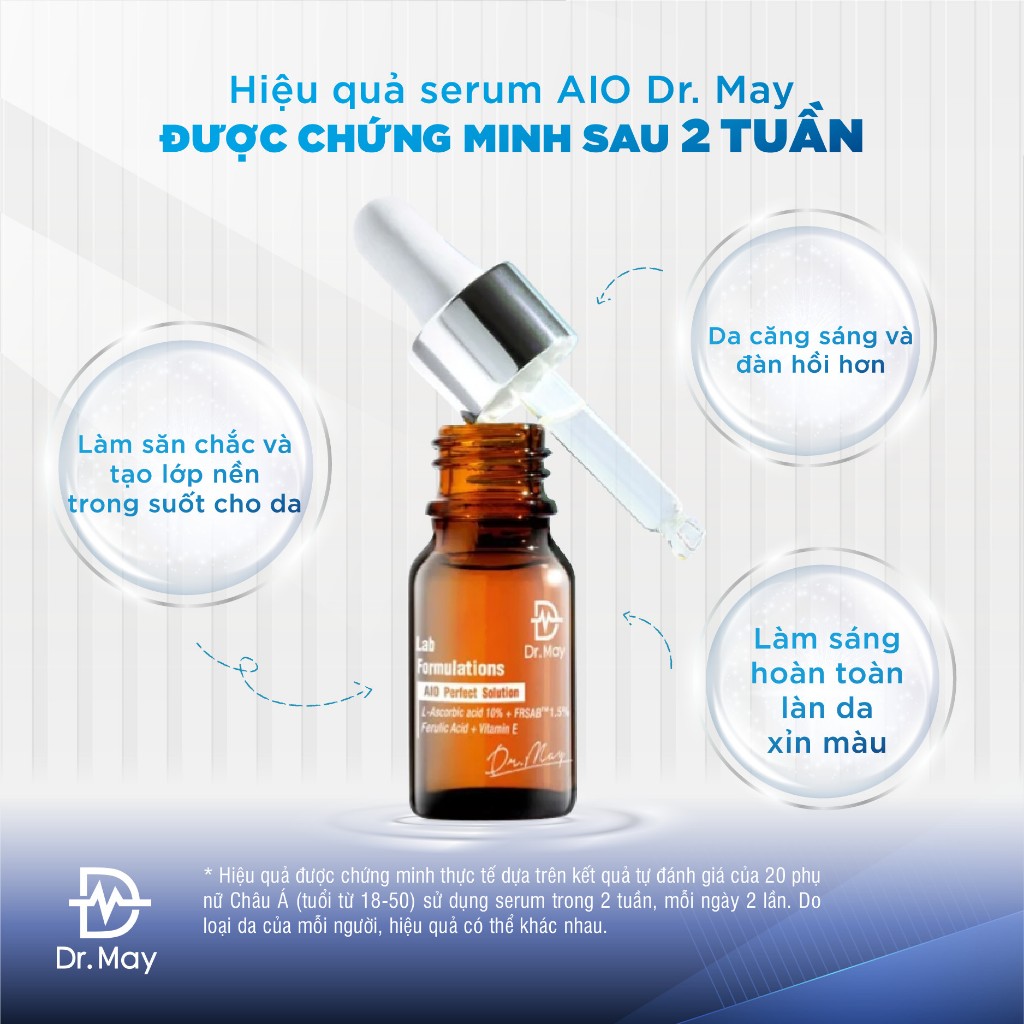 Tinh chất Dr.May AIO dưỡng trắng da mờ thâm nám Dr May AIO Perfect Solution 10ml