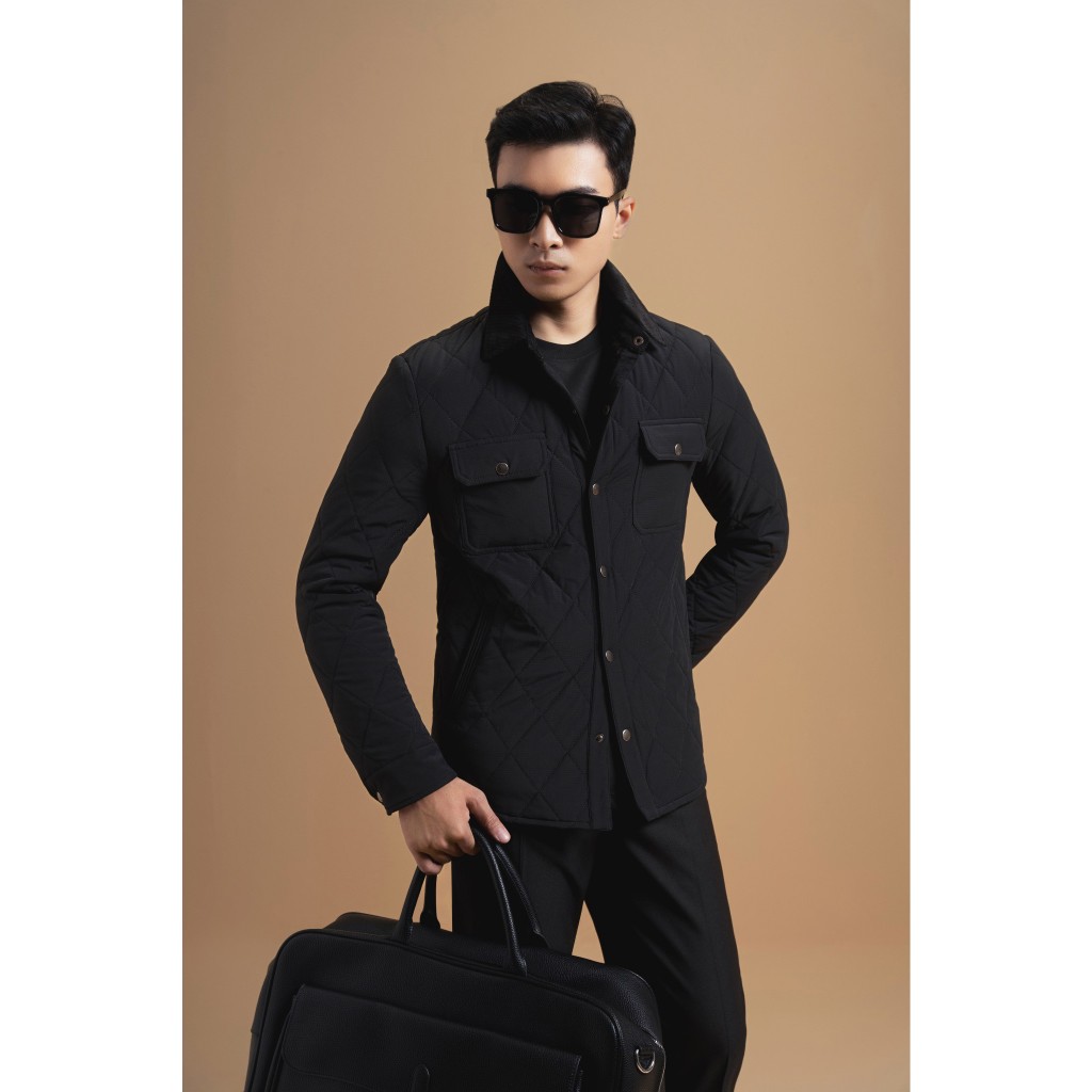 ÁO KHOÁC NAM ADAM STORE ĐEN TRẦN TRÁM AK048D