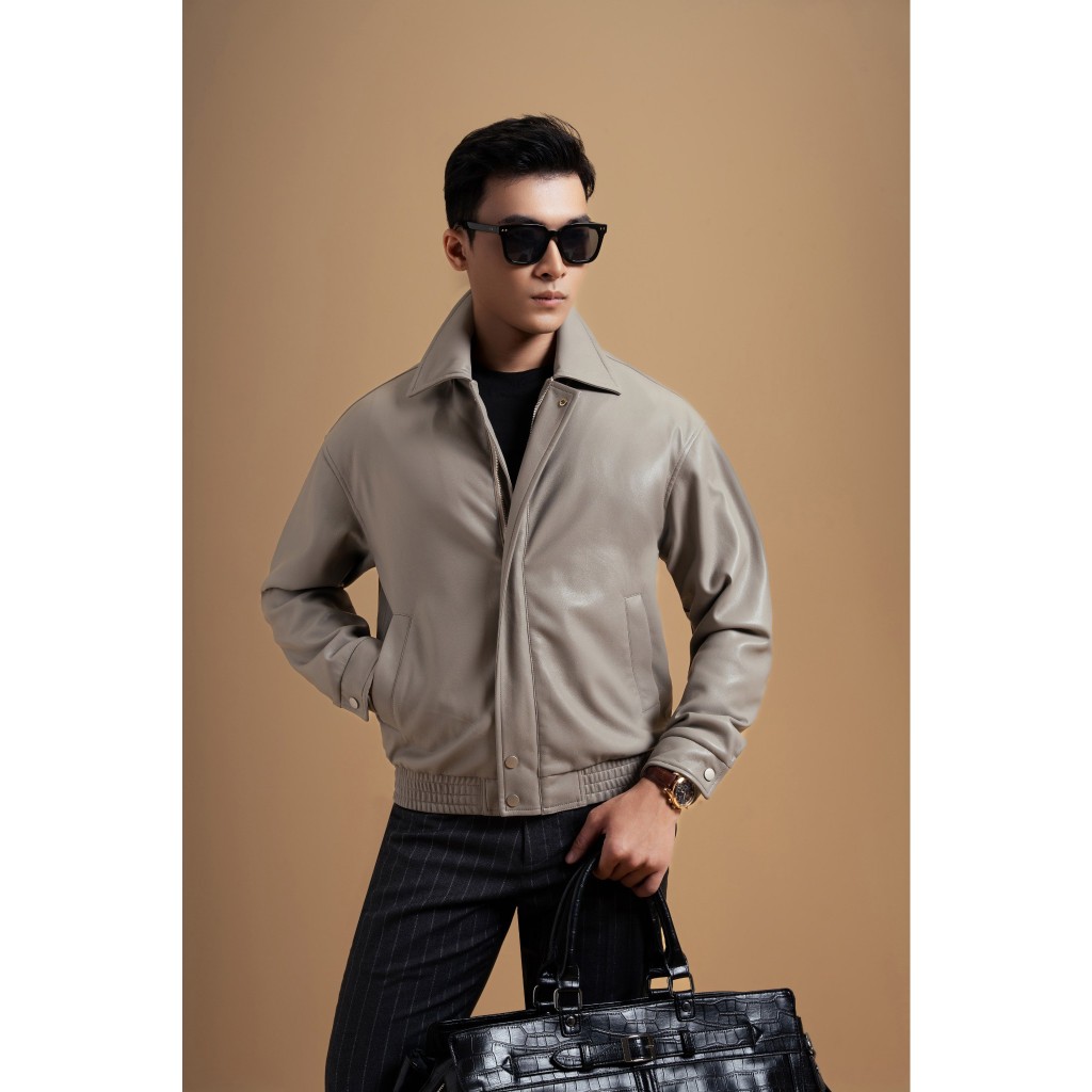 ÁO KHOÁC NAM ADAM STORE BDA GHI TRƠN AK047G