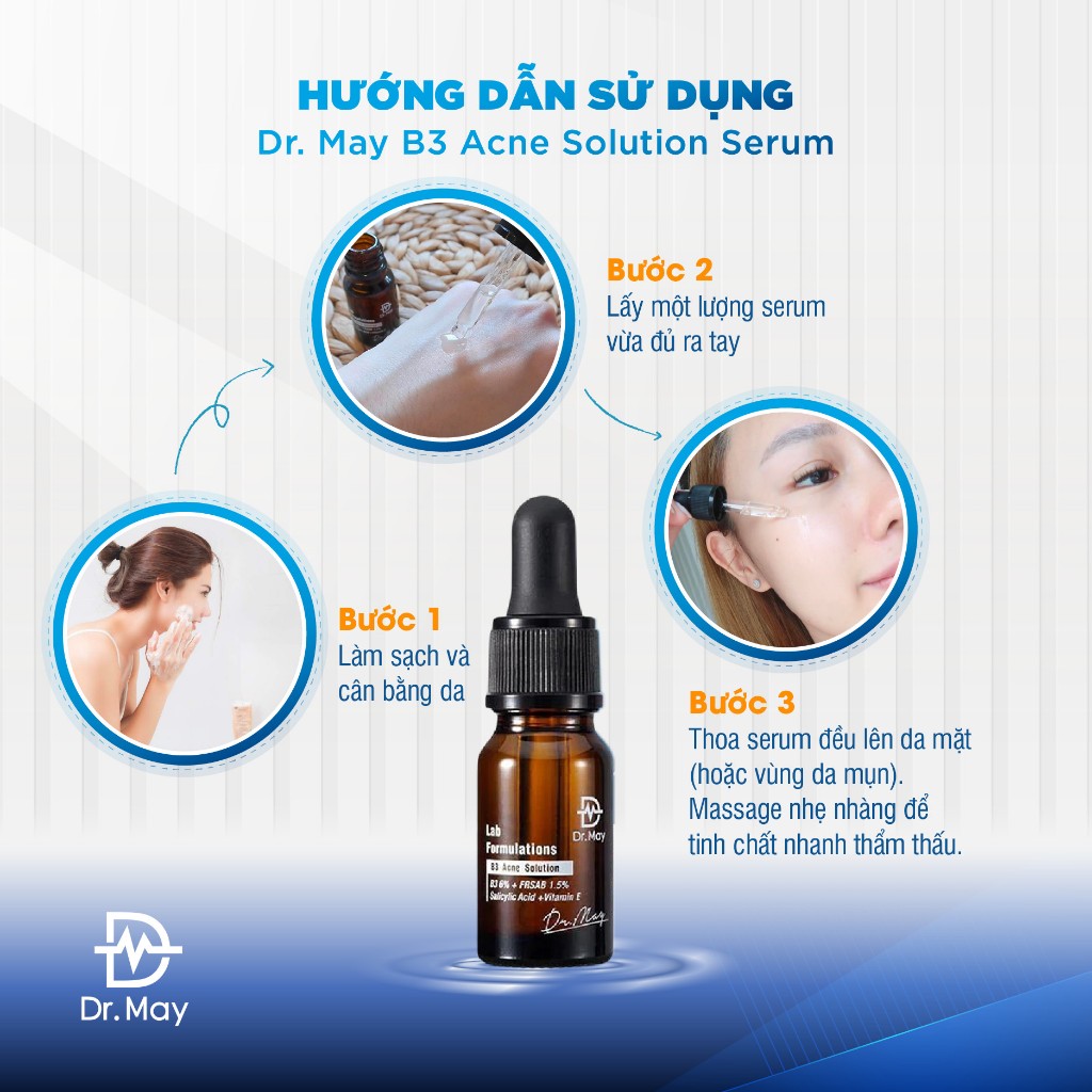 Tinh chất Dr.May B3 giảm mụn dầu nhờn 10ml