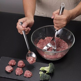 Thìa làm thịt viên bằng inox - Dụng cụ làm mọc viên, thịt viên, chả cá, gà viên, tôm chiên, bò viên...tiện dụng