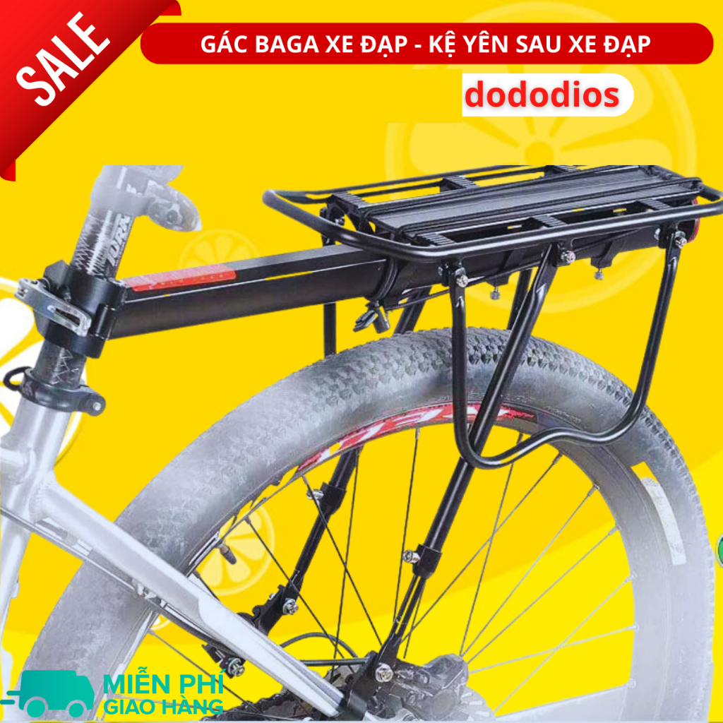 Kệ Yên Sau Gác Baga Gắn Thêm Phía Sau Cho Xe Đạp Vào Cốt Yên cho xe đạp địa hình và leo núi Gác Baga nhôm xe đạp