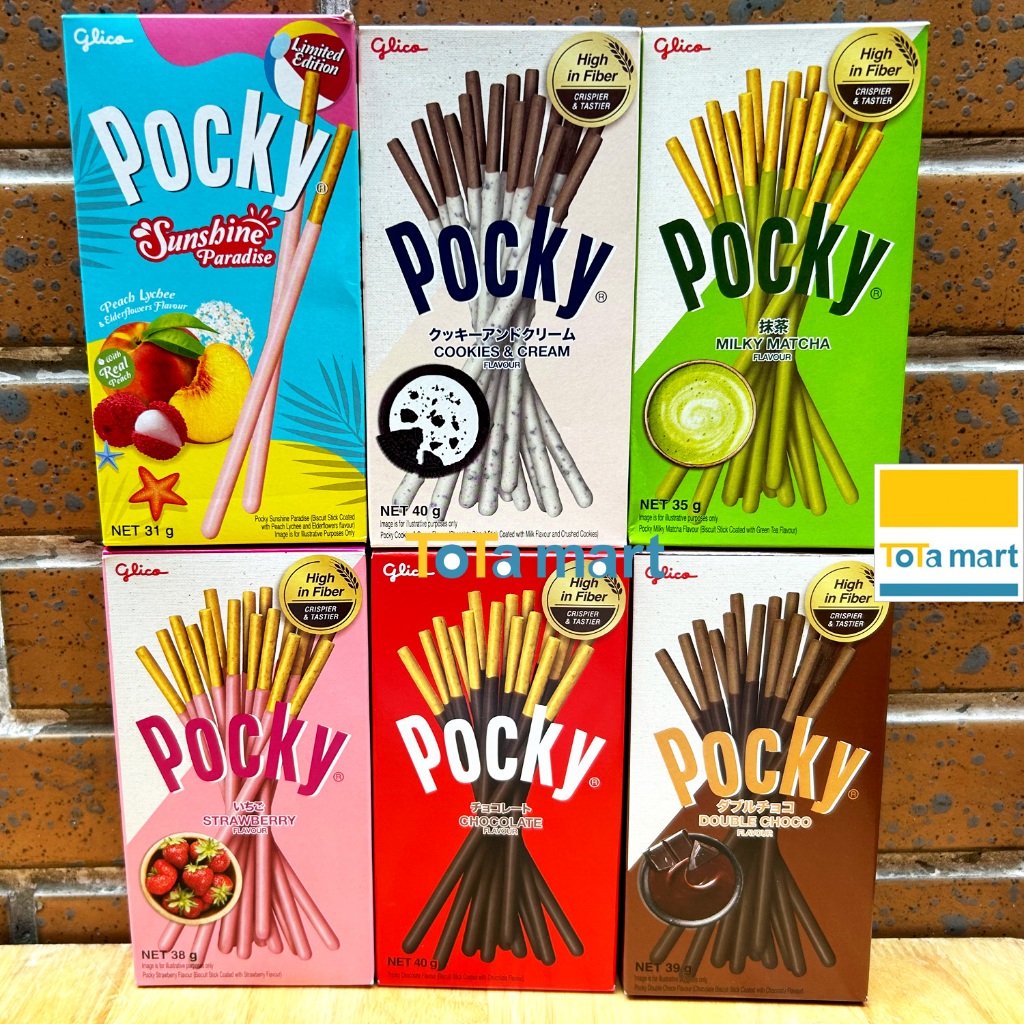 (hsd 06,07/2024) Bánh que Glico Pocky hộp lớn 40gr đủ 8 vị