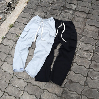 Quần nỉ suông túi hộp DATINO túi có khóa zipper chất vải thun nỉ cua cotton dày dặn, ống quần rộng rãi thoáng khí
