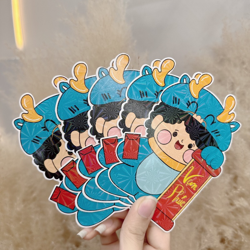 SET 50 CHIẾC BAO LÌ XÌ HOẠT HÌNH PHẢN QUANG