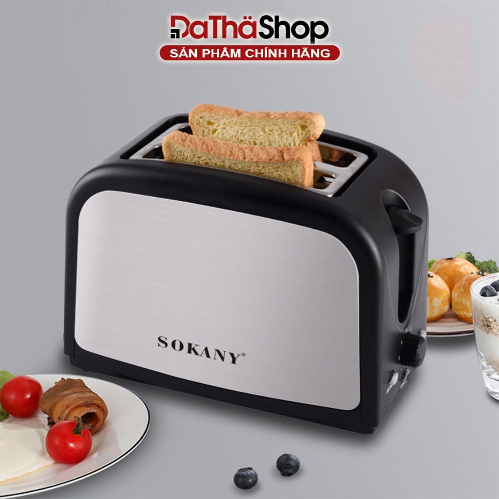 Máy Nướng Bánh SOKANY Công Suất 700W Hẹn Giờ, Tự Động Nảy Bánh Khi Hết Thời Gian Cài Đặt