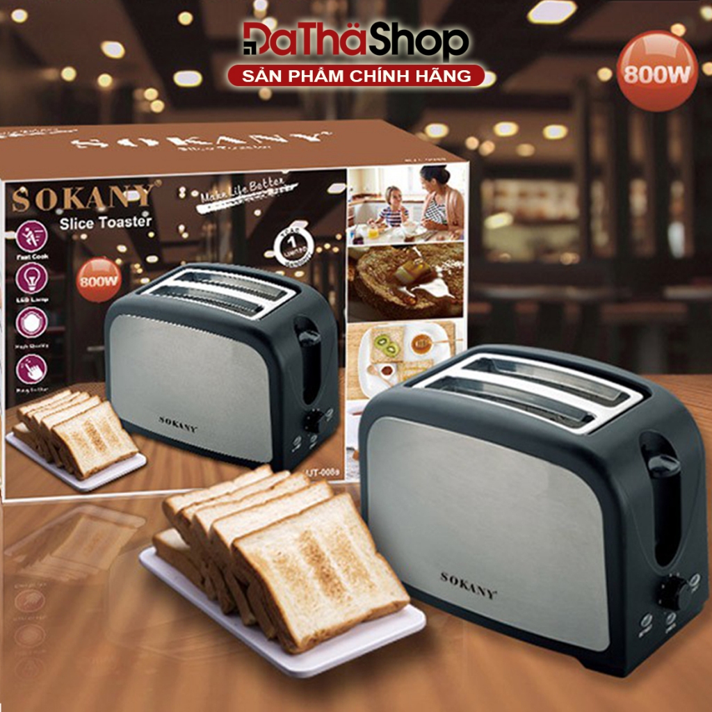 Máy Nướng Bánh SOKANY Công Suất 700W Hẹn Giờ, Tự Động Nảy Bánh Khi Hết Thời Gian Cài Đặt