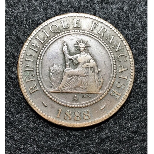 Đồng xu 1 Cent indochine năm 1888