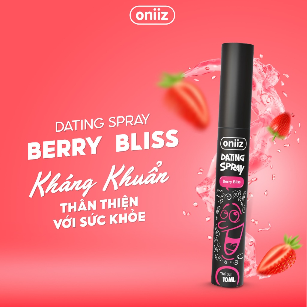 Xịt thơm miệng Dating Spray Oniiz hương trái cây, socola vị bạc hà the mát chai 10ml