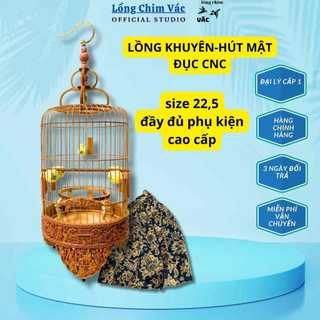 Lồng chim khuyên, lồng chim hút mật đục cnc 360 đầy đủ phụ kiện cao cấp, mẫu mã đa dạng