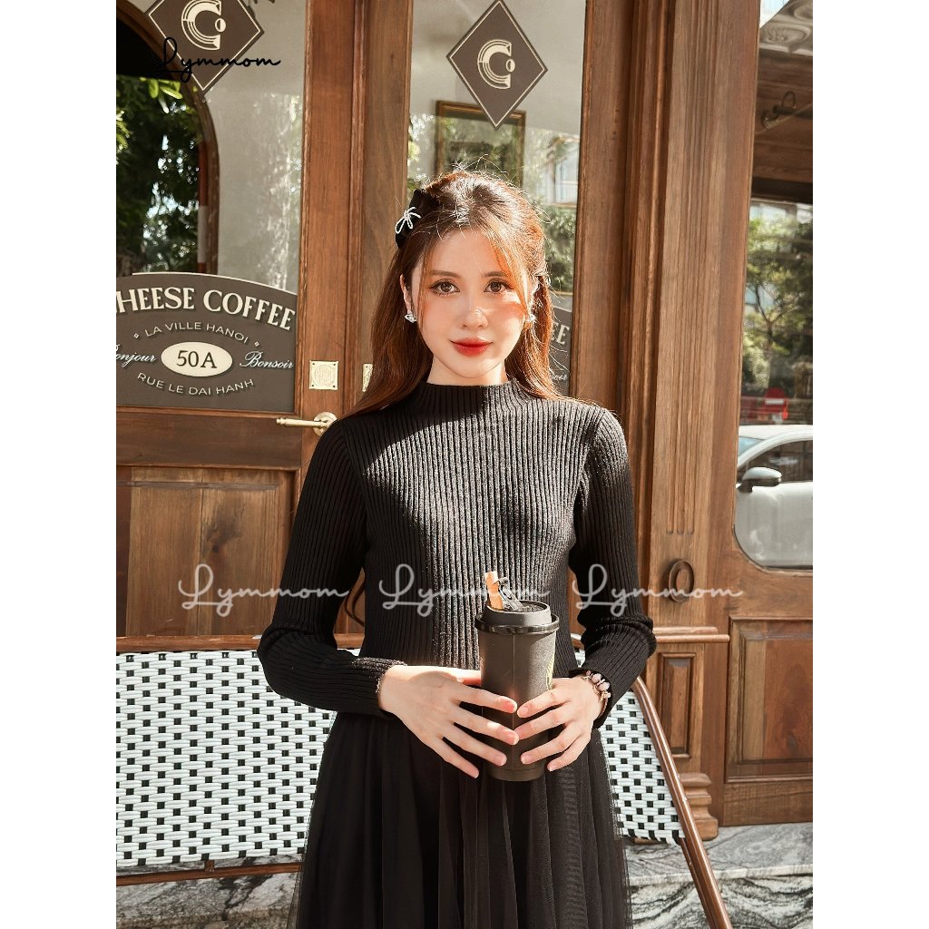 Set Đầm Bầu Len Kèm Áo Khoác Cardigan Chất Liệu Cao Cấp Mềm Mại Thoải Mái Không Dặm Ngứa VL008