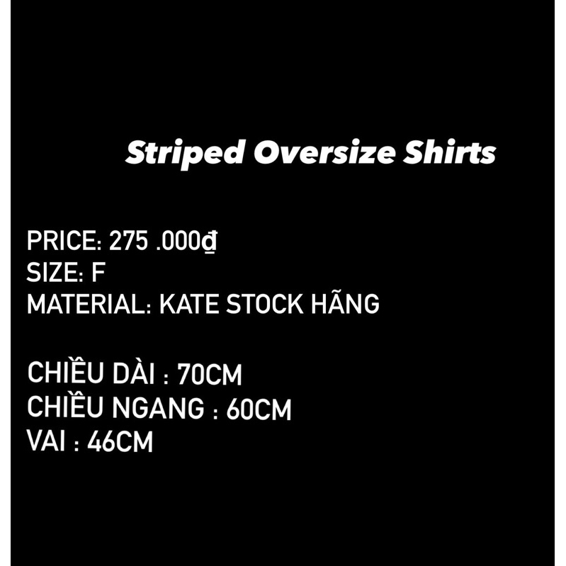 𝐒𝐭𝐫𝐢𝐩𝐞𝐝 𝐨𝐯𝐞𝐫𝐬𝐢𝐳𝐞 𝐒𝐡𝐢𝐫𝐭𝐬 - Sơ Mi Basic Kate