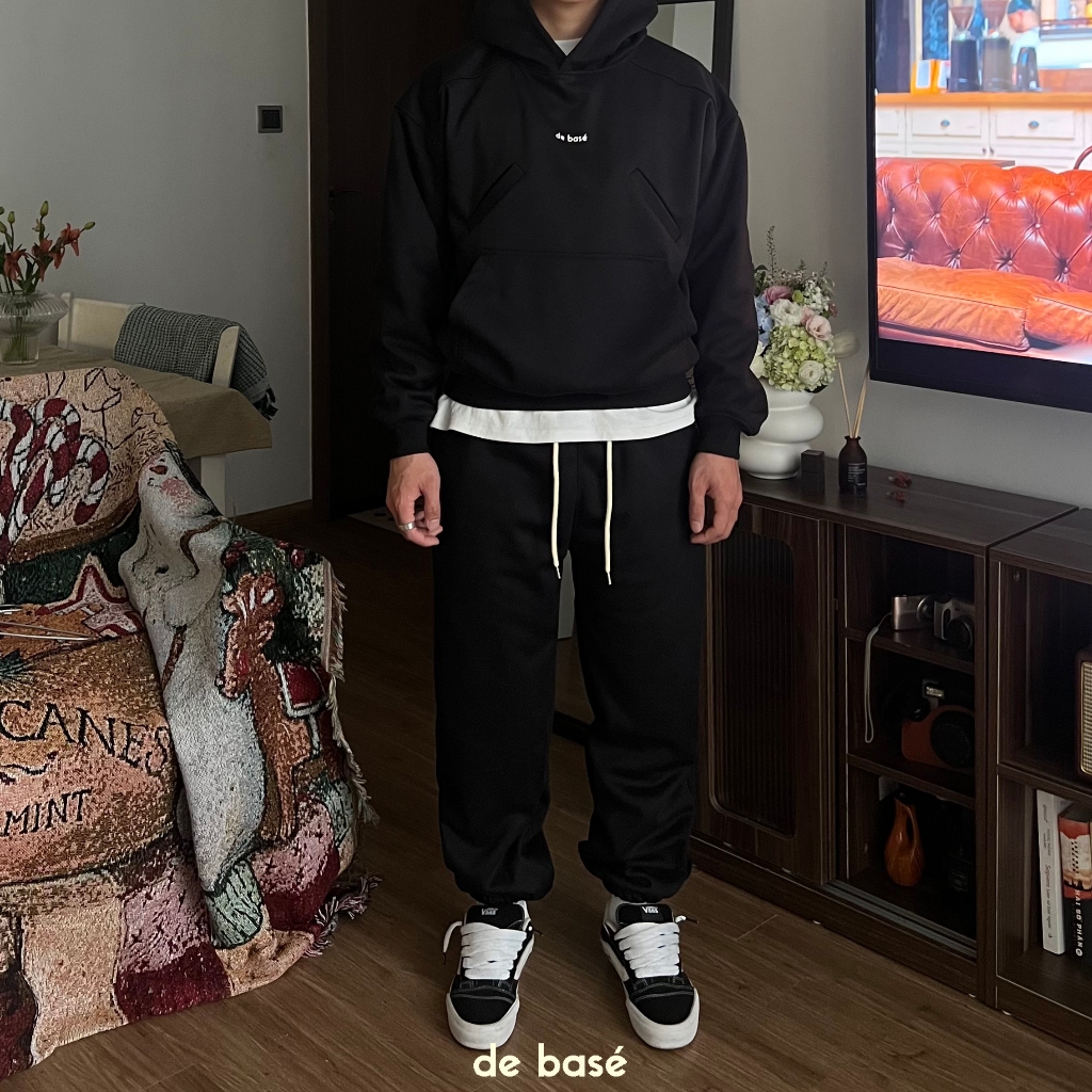 Áo Hoodie - LAZY POCKET HOODIE - Nỉ Bông 360gsm - De Basé