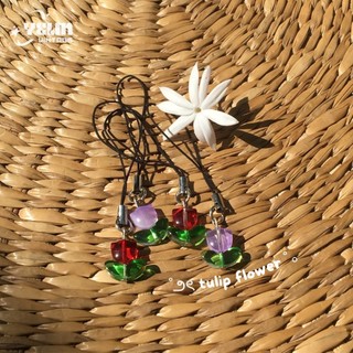 ✦𝘆𝗲𝗹𝗶𝗻.𝘃𝗶𝗻𝘁𝗮𝗴𝗲 ✿ Dây treo điện thoại/ móc khoá hình hoa tulip nhỏ xinh handmade dễ thương