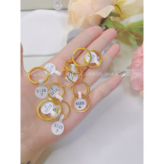 Nhẫn titan hạt đá chìm đơn giản