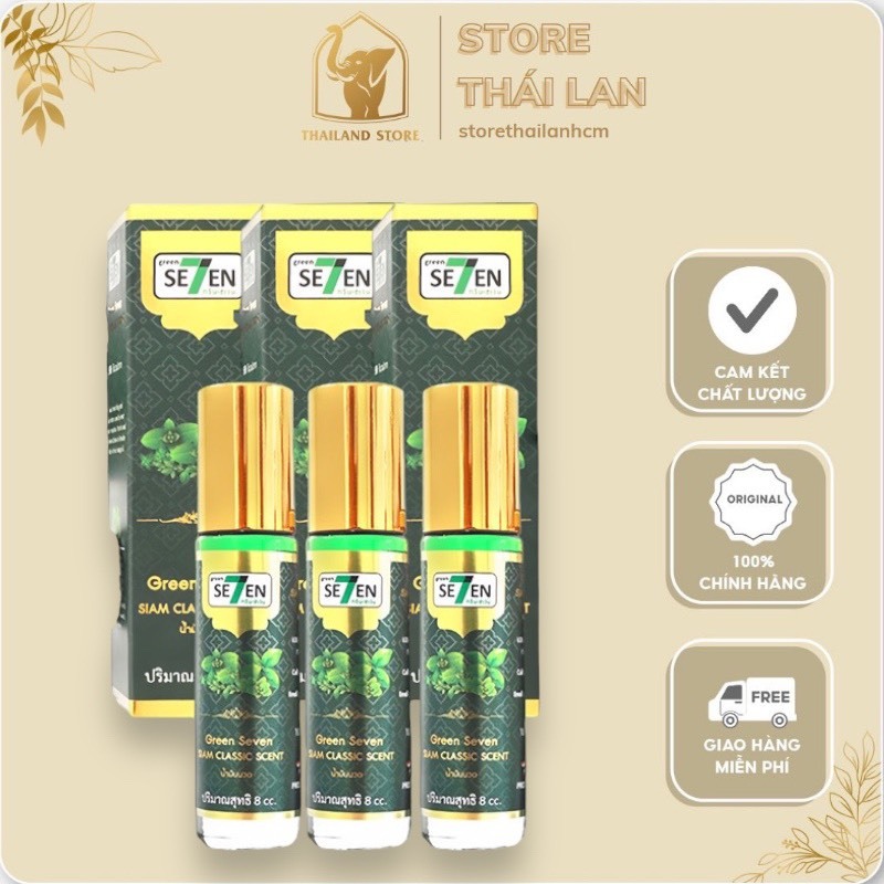 Dầu Lăn 29 Vị Thảo Dược Green Seven Siam Classic Scent Thái Lan 8cc
