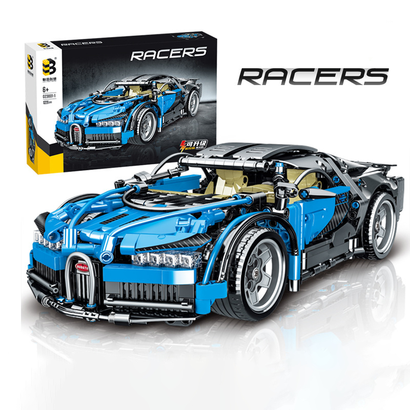 Bộ đồ chơi lắp ráp mô hình xe đua Bugati Chiron Limited TC1299, Xếp hình đồ chơi thông minh cho bé