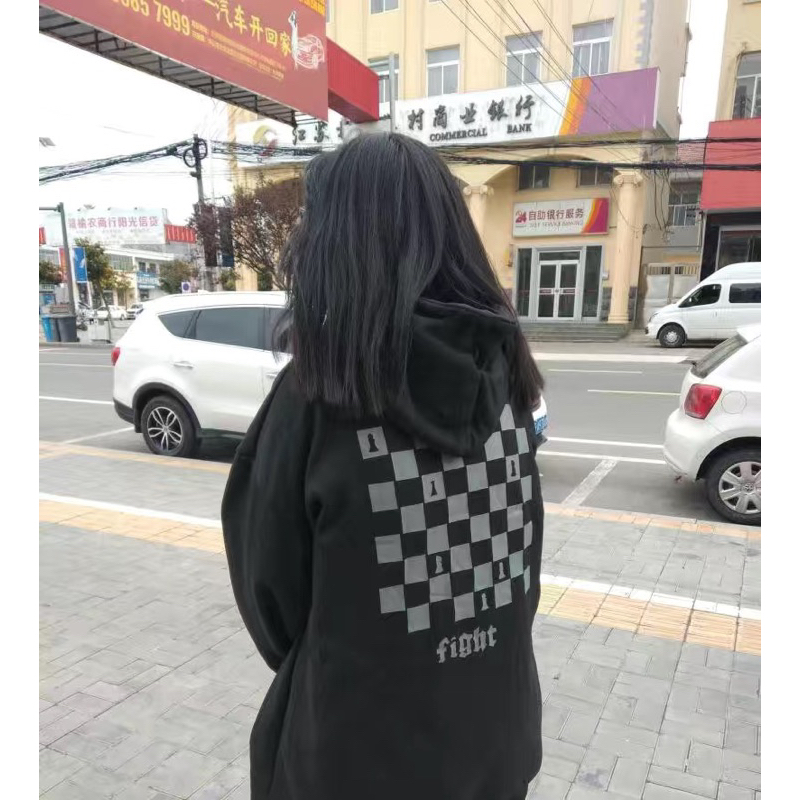 Áo hoodie NỈ BÔNG dài tay in hình BÀN CỜ Super Bigsize  đến 150kg