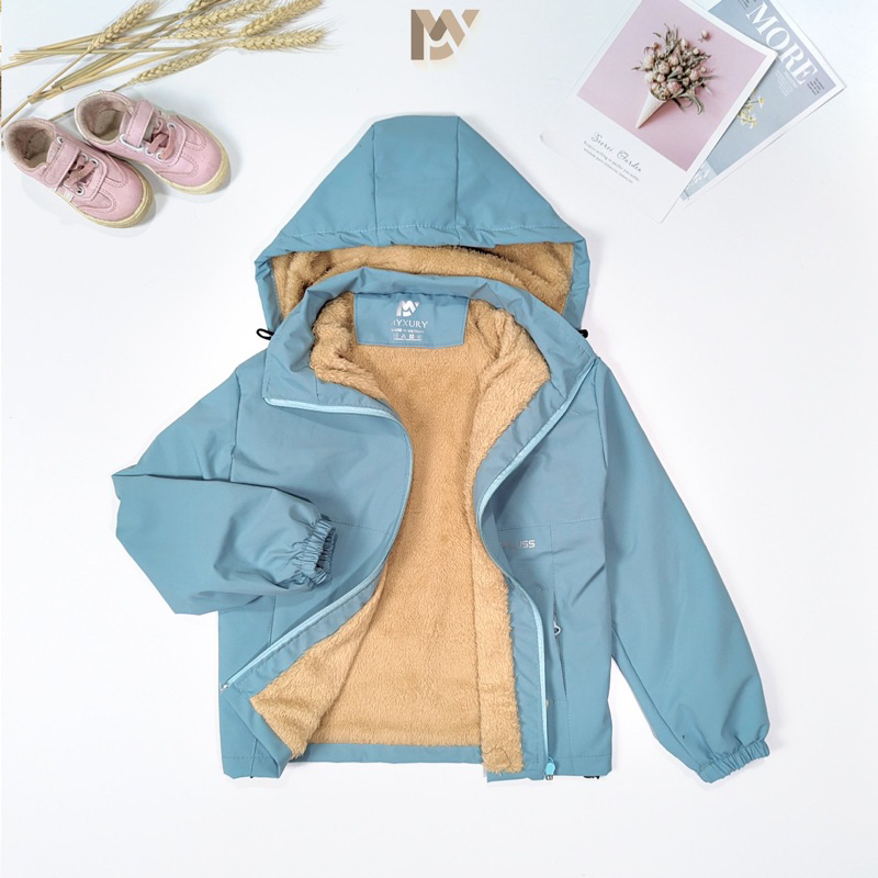 ÁO KHOÁC GIÓ CHO BÉ NAM BÉ NỮ MẶC ÁO LÓT LÔNG Chống Nước, Tránh nắng hiệu quả
