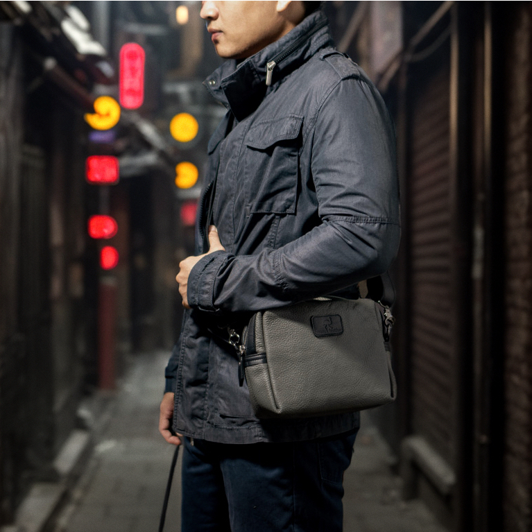 Túi đeo chéo unisex Box bag Manuk Leather