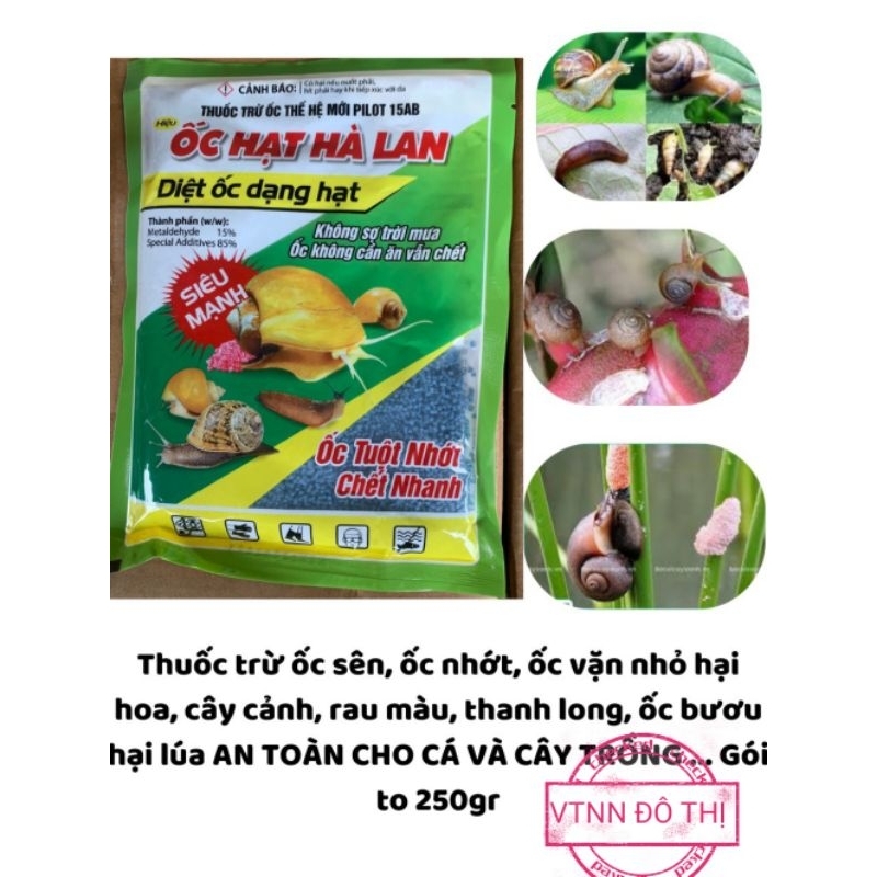 Thuốc diệt ốc nhớt, ốc sên, cuốn chiếu, ốc văn nhỏ dạng bả dụ ốc gói 250gram giá rẻ tiện lợi