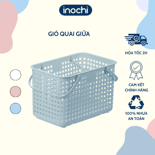 Giỏ đựng quần áo inochi, đồ chơi cho bé, đồ dùng gia đình, giỏ đi sinh cho mẹ, chất liệu nhựa PP bền đẹp.