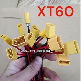 Rắc xt60 đực - cái đã hàn sẵn dây