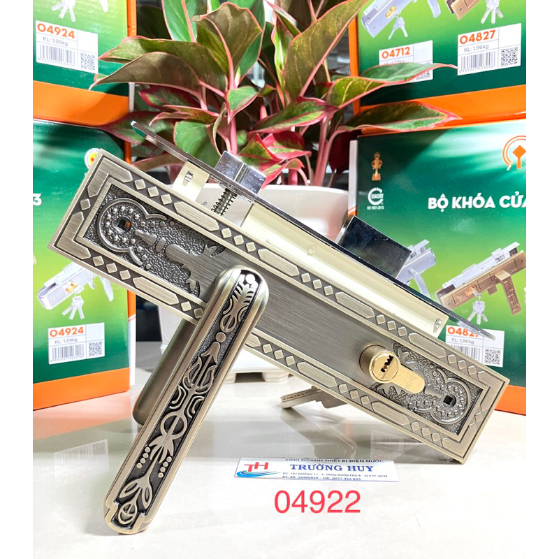 4922 Khoá cửa đi 2-4 cánh dài 250mm cao cấp Việt Tiệp dùng cửa gỗ, sắt 4x8cm ...- Bảo hành 3 năm