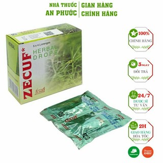 KẸO NGẬM HO VIÊM HỌNG ZECUF⚡Cam Kết Chính Hãng⚡giúp ấm họng, nhuận phế, hỗ trợ giảm triệu chứng ho hộp 20 viên