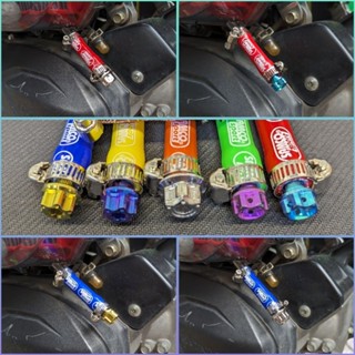 Ống xả cặn Titan gắn lọc gió AB, Vario, Vision, Sh - Có lỗ thoát nước