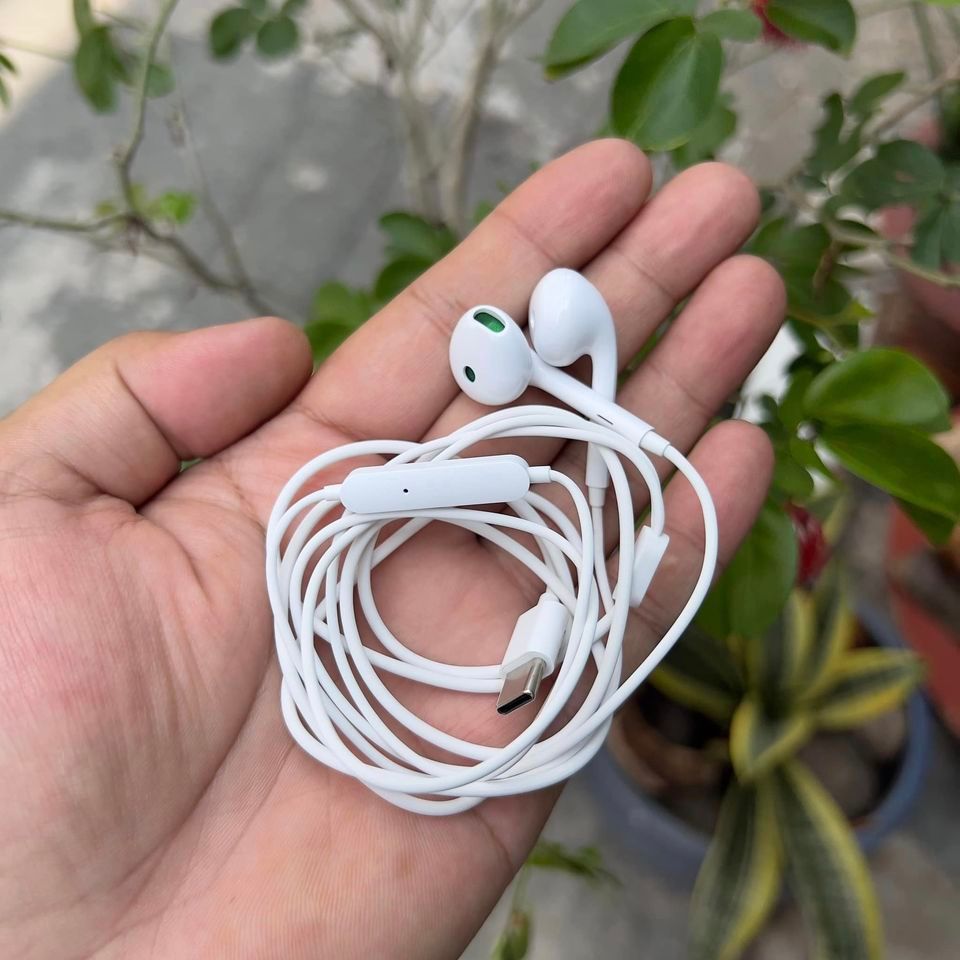 Tai nghe Oppo Reno 5 chân Type C, có micro đàm thoại và tăng giảm âm lượng chính hãng | Bảo hành 6 tháng