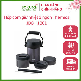 Hộp cơm giữ nhiệt 3 ngăn Thermos JBG -1801 Nhật Bản